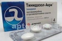 TINIDAZOL AKRI 0,5 tabletkalari N4
