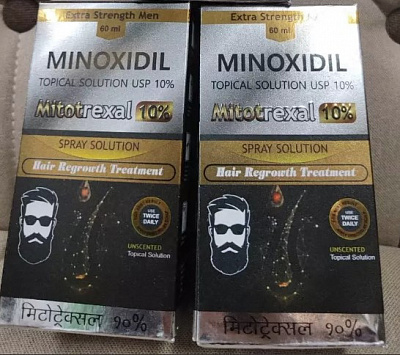 Лосьон для роста волос Mitotrexal (Minoxidil) 10% (Индия):uz:Soch o'sishi uchun loson Mitotrexal (Minoxidil) 10%  (Hindiston)