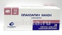 OLANZAPIN KANON 0,01 tabletkalari N28
