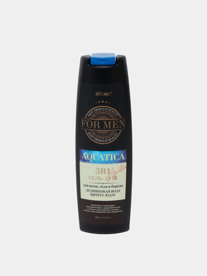 Гель-душ Витэкс For Men Aquatica 3в1 для волос, тела и бороды, 400 мл ...