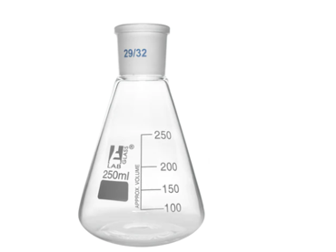 Колба Эрленмейера 250 мл, шлиф 29/32 боросиликатное стекло :uz:Erlenmeyer kolbasi 250 ml, shlif 29/32 borosilikat shisha 