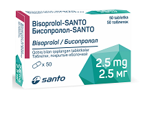 Bisoprolol-SANTO tabletkalari 2,5mg N50