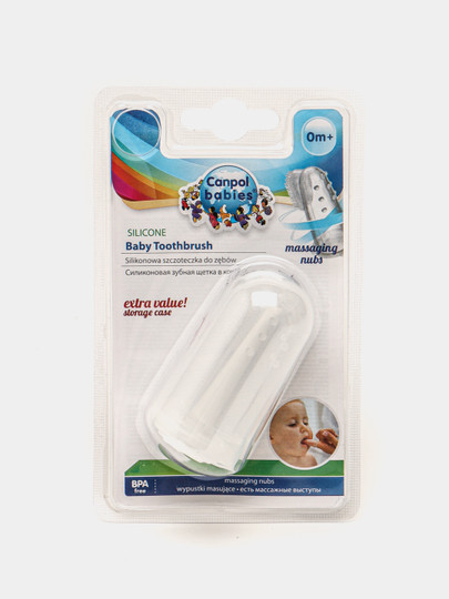 Силиконовая зубная щетка Canpol babies, для массажа десен