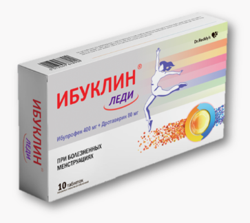 ИБУКЛИН ЛЕДИ таблетки 400 мг+80 мг N10