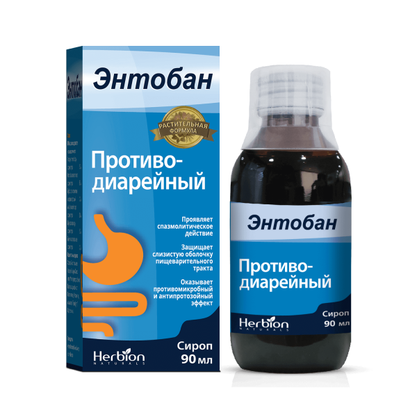 💊ЭНТОБАН сироп 90мл в Ташкенте,  в аптеке ЭНТОБАН сироп 90мл .