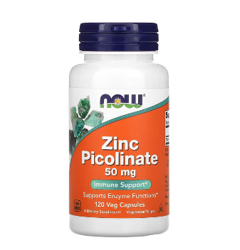 Пиколинат цинка Now Foods, 50 мг, 120 растительных капсул:uz:Now Foods Sink Picolinate, 50 mg, 120 Veg Capsules