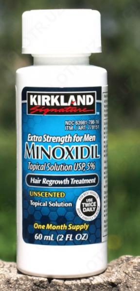 Средство от выпадения волос "Мinoxidil kirkland 5%":uz:Soch to'kilishi uchun vosita "Minoxidil kirkland 5%"