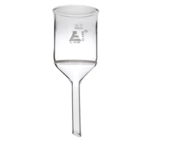 Воронка Бюхнера из боросиликатного стекла 80 мл - пористость G-1 :uz:80 ml borosilikat shisha buchner huni-g-1 g'ovakliligi 