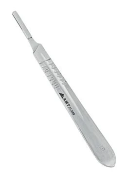 Ручка скальпеля большая 130 мм (№4):uz:Katta skalpel tutqichi 130 mm (№ 4)
