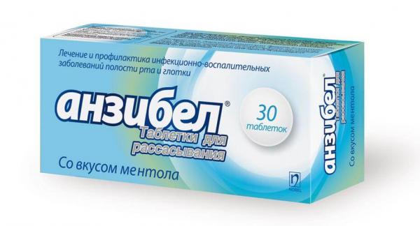 АНЗИБЕЛ таблетки со вкусом ментола N30