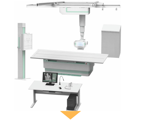 Цифровая подвесная рентгеновская система, 71квт pld7700