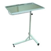 Медицинский манипуляционный столик (передвижной с одной полкой из нержавеющей стали):uz:Tibbiy manipulyatsiya stoli (mobil bitta zanglamaydigan po'latdan yasalgan javon bilan)