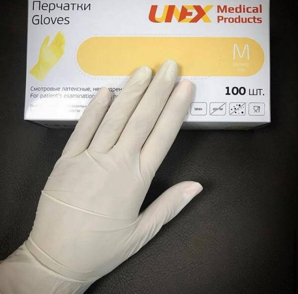 Медицинские Перчатки Латексные опудренные UNEX Group