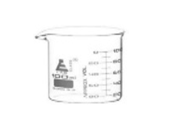 Стакан градуированный ASTM 1000 мл с носиком, низкий, боросиликатное стекло:uz:ASTM 1000ml bilan tugatilgan stakan, past, borosilikat shisha