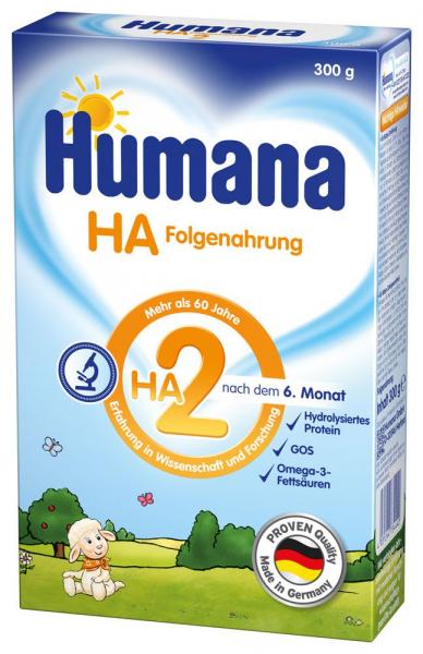 Humana HA 2 Гипоаллергенная последующая смесь 300 гр
