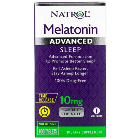 Natrol, Мелатонин, улучшенный сон, медленное высвобождение, 10 мг, 100 ...