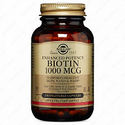 Teri va soch salomatligi uchun Solgar Biotin 1000mg (250 dona)
