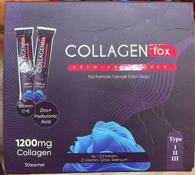 Коллагеновый порошок Сollagen fox:uz:Сollagen fox premium powder (kollagen)