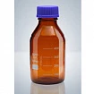 Бутылка для реактивов с завинчивающейся крышкой, янтарная, содовое стекло
