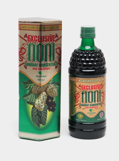 Immunitetni har tomonlama oshirish uchun terapevtik va sog'lomlashtiruvchi adaptogen Noni sharbati Лечебно-оздоровительный адаптоген для комплексного поднятия иммунитета сок Нони:uz:Immunitetni har tomonlama oshirish uchun terapevtik va sog'lomlashtiruvchi adaptogen Noni sharbati