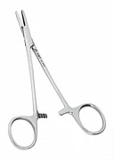 Зажим кровоостанавливающий нейрохирургический изогнутый 145 мм