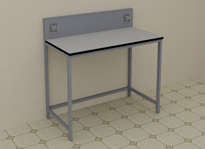 Стол лабораторный  1500*650*1050  мм:uz:Laboratoriya stoli 1500*650*1050 mm