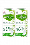 Ежедневные прокладки antibac extra, 16 шт Molped