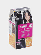 Краска для волос L'Oreal Casting Creme Gloss, тон 210 черный перламутровый