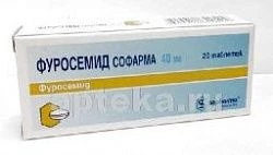 ФУРОСЕМИД СОФАРМА 0,04 таблетки N20
