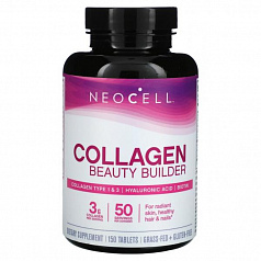 Neocell, Collagen Beauty Builder, добавка с коллагеном, 150 таблеток:uz:Neocell, kollagen go'zallik yaratuvchisi, kollagen qo'shimchasi, 150 tabletka