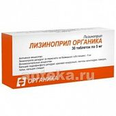 LIZINOPRIL ORGANIKA 0,005 tabletkalari N30