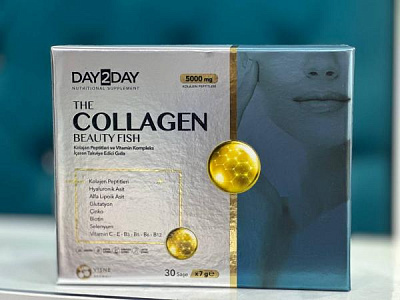 Коллаген морской Day2Day The Collagen Beauty Fish (7 г 30 пакетиков со вкусом вишни):uz:Dengiz kollagen Day2Day The Collagen Beauty Fish (7 g 30 gilos ta'mi bilan paketlar)