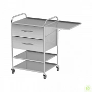 Стол-тележка медицинская с полками из нержавейки
