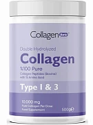 Коллагеновый порошок Collegen Forte Platinum 500 г, 100% чистые, натуральные двойные гидролизованные коллагеновые пептиды (50 порций)
