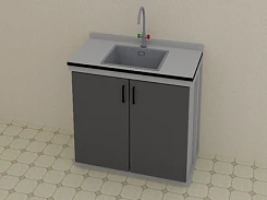 Лабораторный стол-мойка 1200*650*850 мм:uz:Laboratoriya stoli-lavabo 1200*650*850 mm