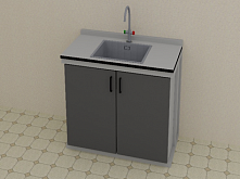 Лабораторный стол-мойка 1200*650*850 мм:uz:Laboratoriya stoli-lavabo 1200*650*850 mm