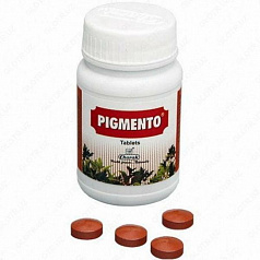 Таблетки от проблем пигментации и витилиго "Пигменто" Pigmento Ointment, 40 штук, Charak. Индия.