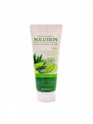 Пенка для умывания алоэ natural perfect solution cleansing foam green edition aloe 5527 Deoproce (Корея)