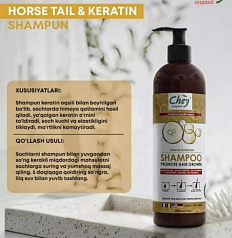 Шампунь Horse tail & keratin (Конский хвост с кератином):uz:Keratinli shampuni  Horse tail & Keratin