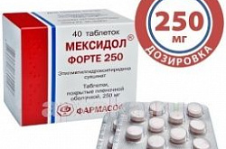 МЕКСИДОЛ ФОРТЕ 250 таблетки 250 мг N40