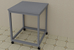 Стол мобильный  (750*750*900 мм):uz:Mobil stol (750 * 750 * 900 mm)