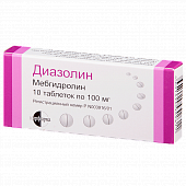 ДИАЗОЛИН 0,1 таблетки N10