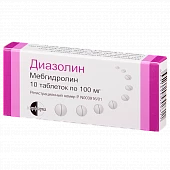 DIAZOLIN 0,1 tabletkalari N10