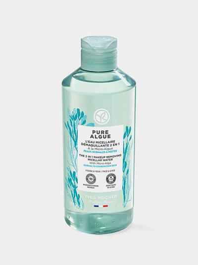 Мицеллярная вода для снятия макияжа с микроводорослями Yves Rocher Pure Algue, 400 мл