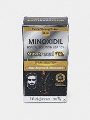Спрей для волос и бороды Mitotrexal (Minoxidil) 10%  (Индия):uz:Mitotrexal (Minoxidil) 10% soch va soqol spreyi (Hindiston)