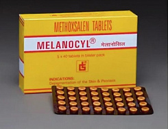 Таблетки Меланоцил (Melanocyl) от витилиго:uz:Psoriaz va vitiligo uchun melanosil (Melanosil) tabletkalari