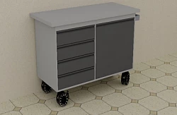 Стол мобильный  (1100*500*850 мм):uz:Mobil stol (1100 * 500 * 850 mm)