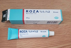 Крем для лица Roza от розацеа и угрей:uz:Rosacea va akne uchun Roza yuz kremi