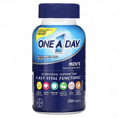 One-A-Day, полный мультивитаминный комплекс для мужчин, 200 таблеток:uz:Bir kunlik, erkaklar uchun to'liq multivitamin, 200 ta tabletka