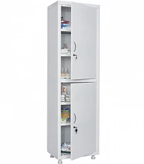 Металлический медицинский шкаф МД 1 1760/SS для хранения инструментов 1650*500*320 мм:uz:1650*500*320 mm asboblarni saqlash uchun metall tibbiy shkaf MD 1 1760/SS